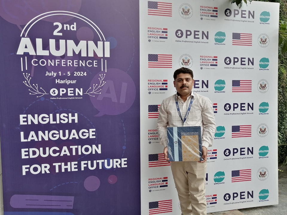 Mr Ali Furqan received a fully funded scholarship from the US State Department